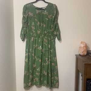 Vintage Studio B by Bobeau 2x Floral Midi Dress